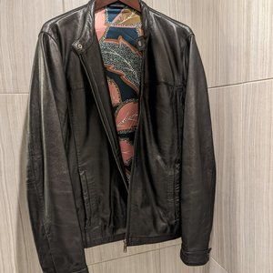 Ted Baker (of London) Modern "Ginja" Black Leather Jacket